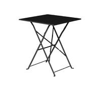 Table de terrasse noire en acier carrée 600 mm - bolero - 600x600x710mm