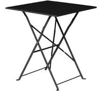 Table de terrasse noire en acier carrée 600 mm - bolero - 600x600x710mm