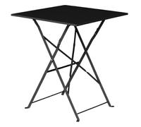 Table de terrasse noire en acier carrée 600 mm - bolero - 600x600x710mm