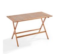 Table de terrasse pliante en bois d'eucalyptus - Oviala
