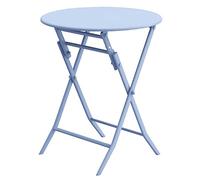 Table de terrasse pliante - Table basse ronde d'extérieur pour cour et jardin, design simple pour l'intérieur et l'extérieur