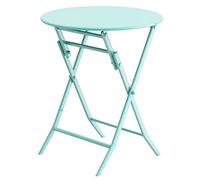 Table de terrasse pliante - Table basse ronde d'extérieur pour cour et jardin, design simple pour l'intérieur et l'extérieur