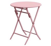 Table de terrasse pliante - Table basse ronde d'extérieur pour cour et jardin, design simple pour l'intérieur et l'extérieur