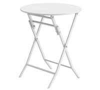 Table de terrasse pliante - Table basse ronde d'extérieur pour cour et jardin, design simple pour l'intérieur et l'extérieur