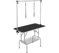 Table de toilettage 1300x617x1818mm Table de tonte Acier inoxydable Table de toilettage pour chiens Capacité de charge 150kg Coiffeuse Chien Pliable Table de toilettage pour animaux 1137,9x609,6mm Des