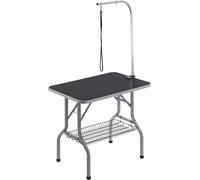 Table de toilettage 985x615x1662mm Table de tonte Acier inoxydable Table de toilettage pour chiens Capacité de charge 150kg Coiffeuse Chien Pliable Table de toilettage pour animaux 914,4x609,6mm Deskt