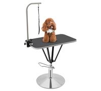 Table de toilettage hydraulique pour chien - Table de toilettage hydraulique - Réglable en hauteur - Table de toilettage carrée - Pour sécher, tailler, dresser - Noire