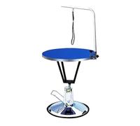 Table de toilettage hydraulique rotative à 360° avec bras réglable et nœud coulant antidérapant pour chats et chiens, rose (bleu)