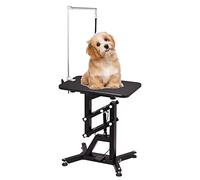Table de toilettage pour chien/chat/animal de compagnie Table de coupe hydraulique Table de toilettage pour chien, robuste avec bras et nœud réglables, portée 29-40 pouces, maximum jusqu'à 2