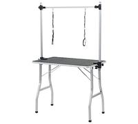 Table de Toilettage pour Chien, Table de Soins Pliable Table de Toilettage Ajustable pour Chiens Chats 2 Potences