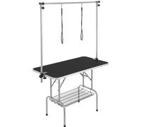 Table de toilettage pour chiens capacité de charge 150kg - Table de tonte en acier inoxydable 1300x617x1818mm - Table de tonte pliable pour le bain, la tonte, le séchage, le brossage - Coiffeuse chien