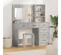 Table de Toilette avec des lumières à LED Bois d'ingénierie Vanité vidaXL vidaXL