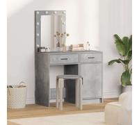 Table de Toilette avec tiroir 2 pcs Bois d'ingénierie Coiffeuse moderne vidaXL v