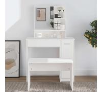 Table de Toilette avec tiroir avec étagère Bois d'ingénierie toilettage vidaXL v