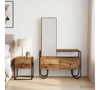 vidaXL Table de toilette Sonoma – coiffeuse avec tiroir, moderne, Bois d'ingénierie Gris