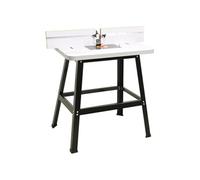 vidaXL Table de toupie 81x61x88 cm Acier et MDF Filaire Blanc et noir