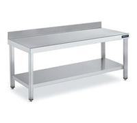 Table de Travail Adossée Inox avec 1 Étagère Gamme 600 Hauteur 600 Distform 1 G