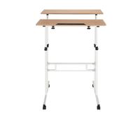 Table De Travail / Bureau Workstation I 2 X 80 X 30 Cm Blanc / Chêne Hjh Office Blanc