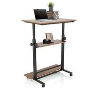 Table de travail / Bureau WORKSTATION II 50 x 80 cm noir / noyer hjh OFFICE Noir/Noyer G