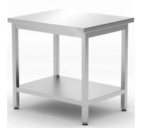 Table de travail centrale Budget Line avec étagère 800 x 600 x 850 mm - Hendi 81