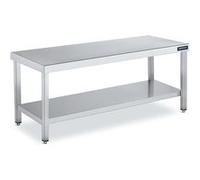 Table de Travail Centrale Inox avec 1 Étagère Gamme 600 Hauteur 600 Distform 1 G