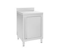 Table de travail commerciale avec armoire 60x60x96 cm Inox