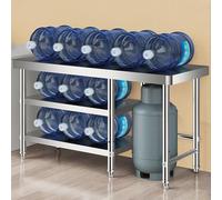 Table de travail commerciale en acier inoxydable, pieds réglables pour plus de stabilité, idéale pour la cuisine de restaurant et la préparation des aliments