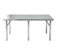 Table de travail commerciale en acier inoxydable, table de préparation pliante robuste pour restaurant, cuisine, service alimentaire, peu encombrante, aucune installation requise(100x50x55cm)