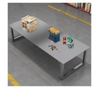 Table de travail commerciale, station de préparation en acier inoxydable pour restaurants et opérations de cuisine, étagère de rangement île utilitaire, 160 x 80 x 74 cm