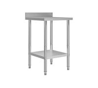 vidaXL Table de travail de cuisine avec dosseret 60x60x93 cm Inox Argent G