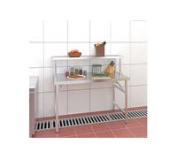 Table de travail de cuisine avec étagère 120x60x115 cm Inox3155991