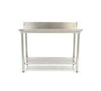 Table de travail en acier inoxydable "Deluxe" avec pans 1000 x 700 mm