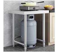 Table de Travail en Acier Inoxydable, Table de préparation, Table de Cuisine Robuste, for Restaurants, hôtels, ateliers ; Îlot de Cuisine, armoires de Buffet(Single,60x50x50cm)