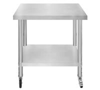 Table de Travail en Inox 76cm x 45cm x 86cm - KuKoo Kukoo