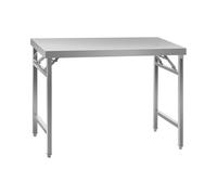 Royal Catering Table De Travail Pliante Pliable Professionnelle Établi Pliant Professionnel RCAT-120/70KE (Capacité De 215 kg, Surface De 70 x 120 cm, Pieds Réglables en Hauteur, INOX)