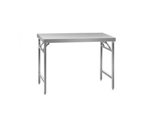 Table de travail en inox - PREMIUM - 120 x 60 cm - 210 kg - pliable - Royal Catering RCAT-120K