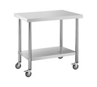 Royal Catering RCAT-90/60-W Table de travail 60 x 90 cm capacité de charge 145 kg Table plan de travail Table de travail atelier Table de travail cuisine