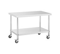 Table de travail en inox - PREMIUM - 70 x 120 cm - 158 kg - Royal Catering RCAT-120/70-W