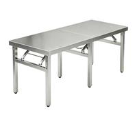 Table de travail extérieure support de gril d'établi préparation aliments préparation de cuisson table de travail commerciale pliante en acier inoxydable, table salle à manger pliante(100x40x75cm)