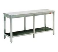 Table de travail Inox Avec Etagère Soudée et Renfort - Gamme 800 - Combisteel - 2900x800 inox G
