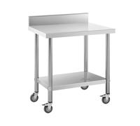 Table de travail inox - PREMIUM - 60 x 80 cm - 135 kg - Dosseret - Royal Catering RCAT-80/60-WS
