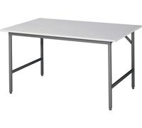 Table de travail Jerry L1500xP1000xH800-850mm Plan de travail mélamine Piétement gris RAU