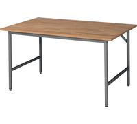 Table de travail Jerry L1500xP1000xH800-850mm Plateau de travail en hêtre Piétement gris RAU
