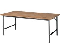 Table de travail Jerry L2000xP1000xH800-850mm Plateau de travail en hêtre Piétement gris RAU