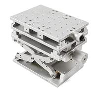 Table de travail mobile 3 axes XYZ, établi de positionnement mobile 3D XYZ, platine de réglage fin manuel de précision en alliage d'aluminium avec plate-forme élévatrice pour machine de gravure de m