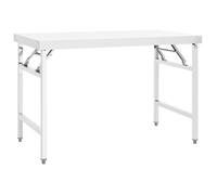 vidaXL Table de travail pliable de cuisine 120x60x80 cm Inox