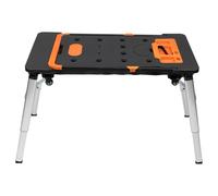 Table de travail pliante 7 en 1 avec roulettes - Chariot de garage robuste, polyvalent - Chariot de scie à cheval - Chariot de scie polyvalent - Chariot de bricolage pour projets de bricolage et