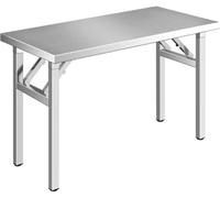 Table De Travail Pliante Commerciale En Acier Inoxydable, Table De Préparation De Cuisine, Bureau D'extérieur Multifonctionnel Et Pratique Pour Restaurant, Garage, En, 120*40*75cm/47.2*15.7*29.5in