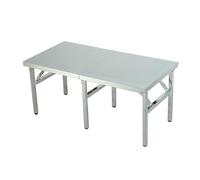 Table de travail pliante en acier inoxydable robuste - Table de préparation de cuisine commerciale pour la maison, le restaurant, le garage, l'extérieur - 150 cm x 40 cm x 72 cm