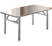 Table de travail pliante robuste en acier inoxydable - Station de préparation commerciale pour cuisine, garage, bureau et utilisation à la maison - Durable, polyvalente, facile à nettoyer